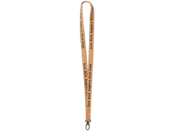 Lanyard de corcho 100% gris oscuro