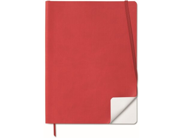 Libreta de polipiel pu (tapa blanda) rojo