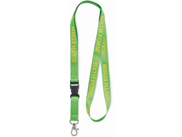 Lanyard satinado con hebilla gris oscuro