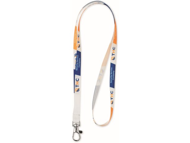 Lanyard satinado y sublimado naranja