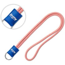 Lanyard cilíndrico con etiqueta en pvc