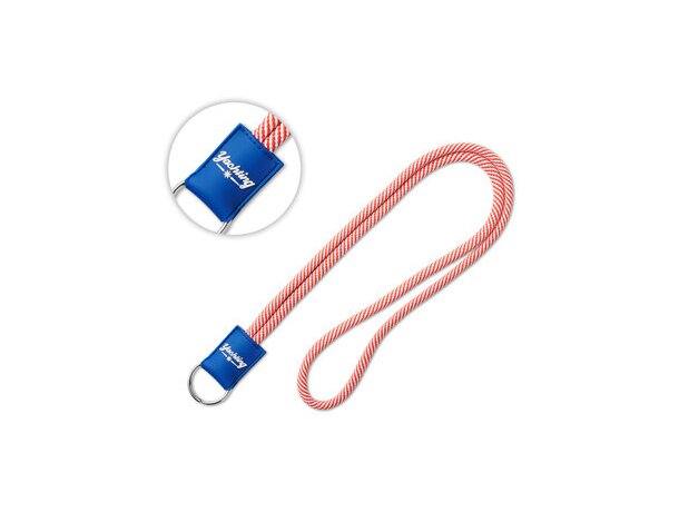 Lanyard cilíndrico con etiqueta en pvc