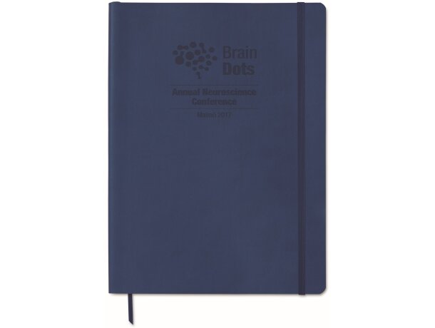 Libreta de polipiel pu (tapa blanda) azul