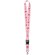 Lanyard satinado con hebilla rojo transparente