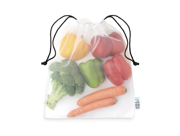 Bolsa de red de rpet para alimentos multicolour