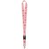 Lanyard satinado con hebilla rojo transparente