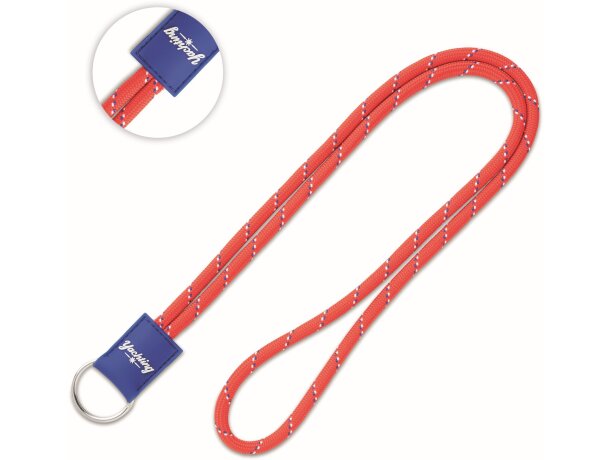 Lanyard redondo con etiqueta de pvc