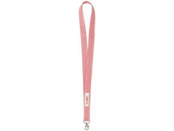 Lanyard de algodón de cuadros