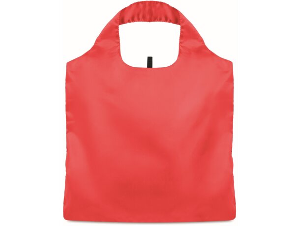 Bolsa de compra plegable 210d rojo con logo