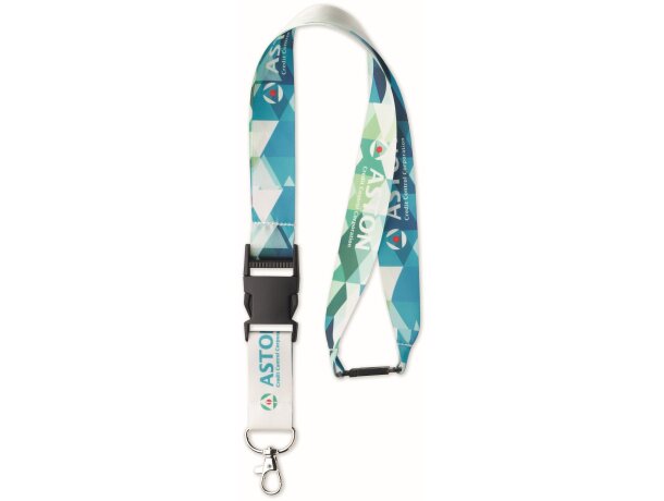 Lanyard satinado, sublimado y con hebilla 