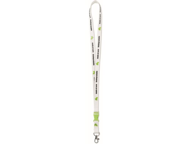 Lanyard de fibra de maíz con hebilla gris oscuro