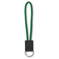 Lanyard cilíndrico corto con etiqueta de pvc madera