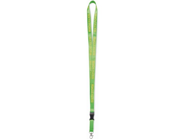 Lanyard satinado con hebilla gris oscuro