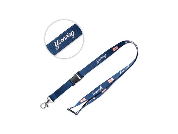 Lanyard tejido con hebilla de plástico