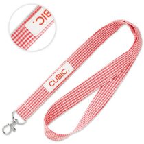 Lanyard de algodón de cuadros