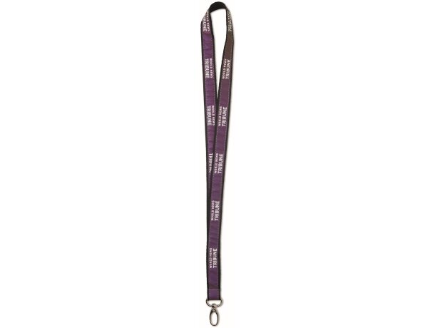 Lanyard de poliéster plano con capa iridiscente