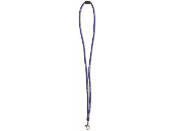 Lanyard cilíndrico tejido azul