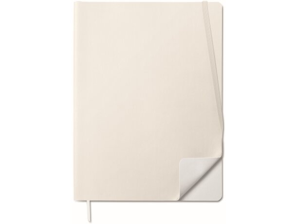 Libreta de polipiel pu (tapa blanda) blanco