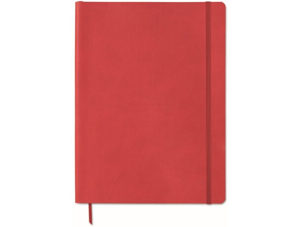 Libreta de polipiel pu (tapa blanda) rojo