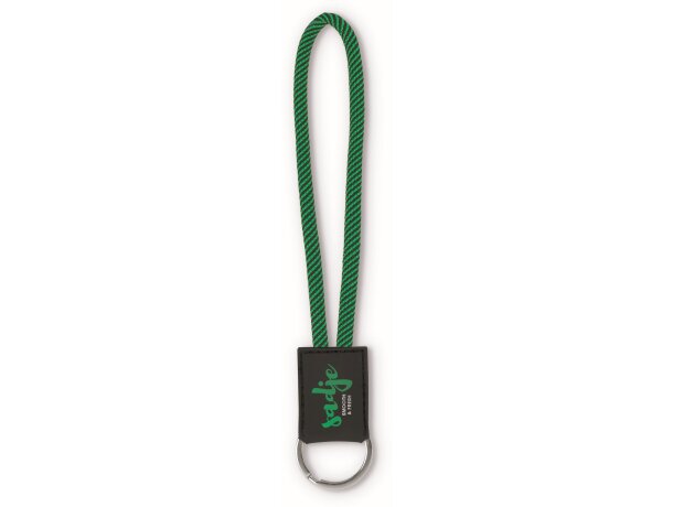 Lanyard cilíndrico corto con etiqueta de pvc