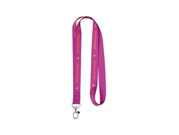 Satin lanyard gris oscuro