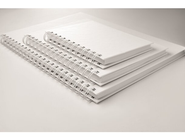 Libreta a4 con tapa a todo color blanco merchandising