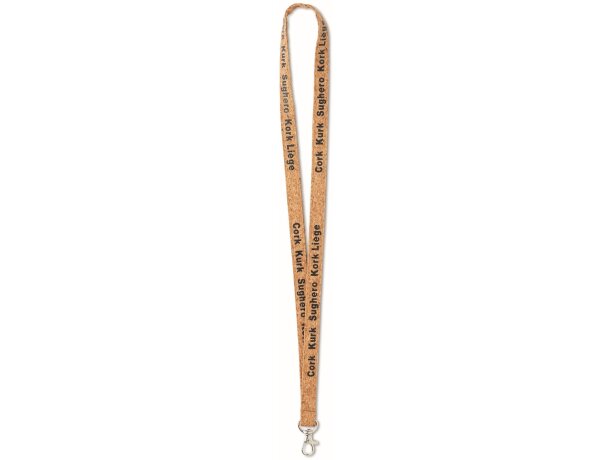 Lanyard de corcho 100% gris oscuro