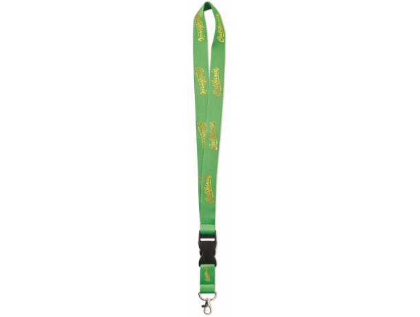 Lanyard de poliéster fino con diseño de lámina metálica rojo transparente