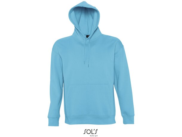 Sudaderas con capucha para personalizar de hombre Sol&#039;s algodón 320 g/m2 turquesa