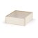 Caja boxie clear S de madera con tapa deslizante acrílica Natural