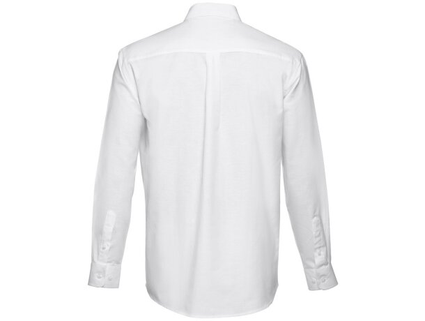 Camisas oxford para hombre THC Tokyo WH algodón 130 g/m2 manga larga Blanco detalle 4