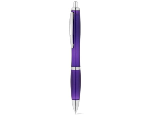 Bolígrafos de rPET con clip metálico Swing Rpet tinta azul colores variados Morado detalle 4