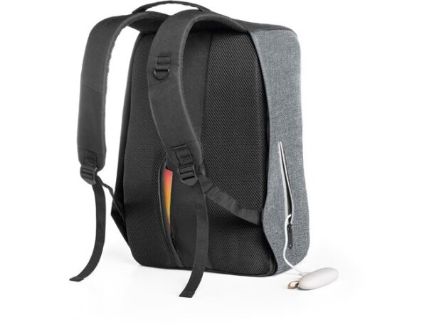 Mochila Aveiro para portátil de 156' con sistema antirrobo gris