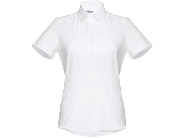 Camisas baratas THC London Women WH oxford mujer algodón 130 g/m2 Blanco detalle 2