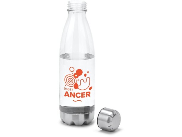 Botella Ancer deportiva de 700 mL personalizada transparente