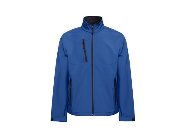 Chaquetas softshell unisex THC Eanes con poliéster 280 g/m2 y forro polar Azul royal detalle 6