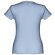 Camisetas mangas cortas corte entallado de algodón 150 g/m2 Thc Sofia Azul pastel detalle 14