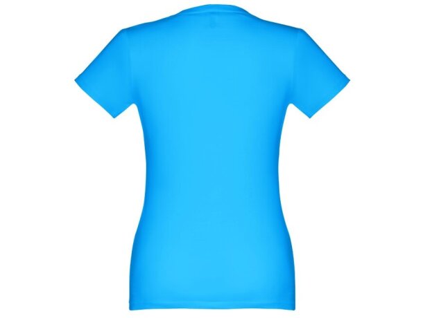 Camiseta para mujer publicidad THC Ankara Women algodón 100% 190 g/m2 entallada Azul aqua detalle 9