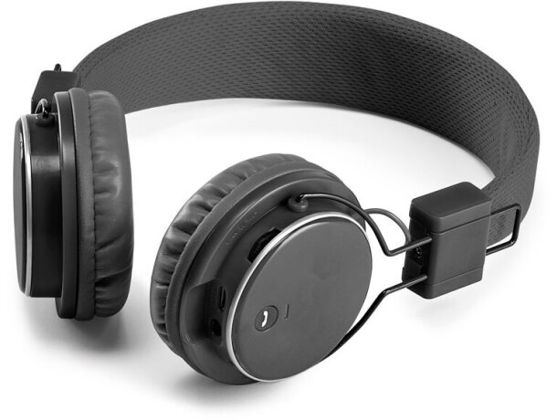 Auriculares plegables de plástico Hi!dea Baron Negro detalle 1