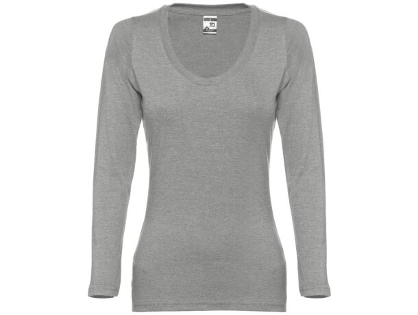 Camiseta de mujer personalizada algodón 150 g/m2 Thc Bucharest Women Gris claro matizado detalle 8