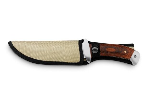 Cuchillo Norris de acero inoxidable y madera natural oscuro