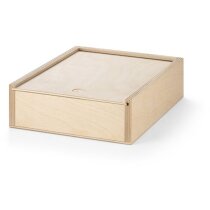 Caja boxie wood S de madera con tapa corredera