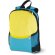 Mochila infantil personalizada Rocket bicolor con bolsillos de red azul claro