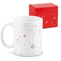 Taza personalizada Belleayre con estampado navideño y capacidad de 340ml