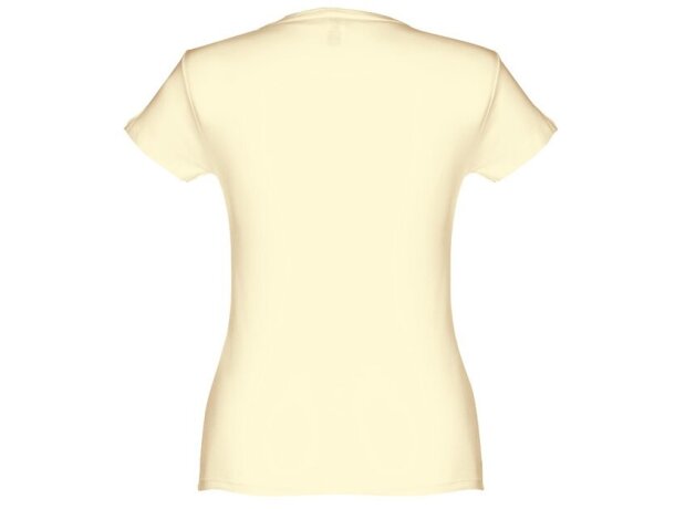 Camisetas mangas cortas corte entallado de algodón 150 g/m2 Thc Sofia Amarillo pastel detalle 17