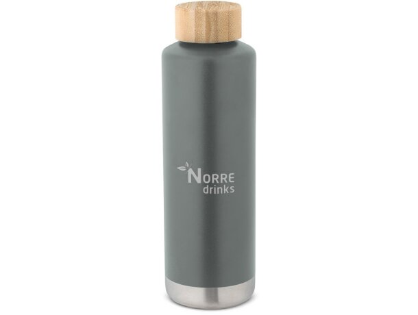 Botella Norre Bottle de acero inoxidable gris oscuro