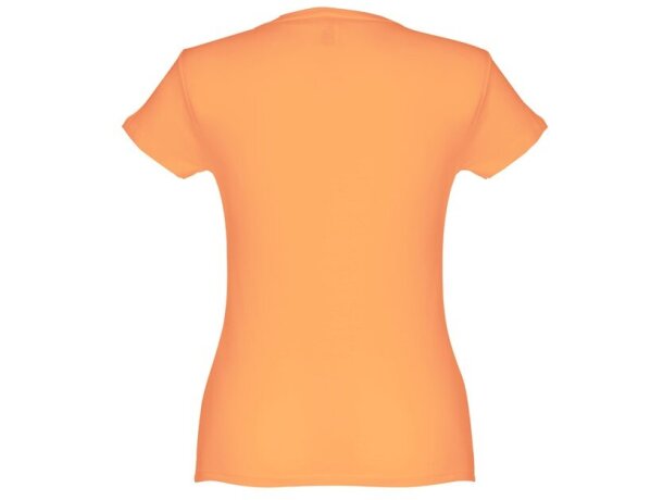 Camisetas manga corta THC Sofia 3XL para mujer algodón 100% 150 g/m2 Naranja coral detalle 8