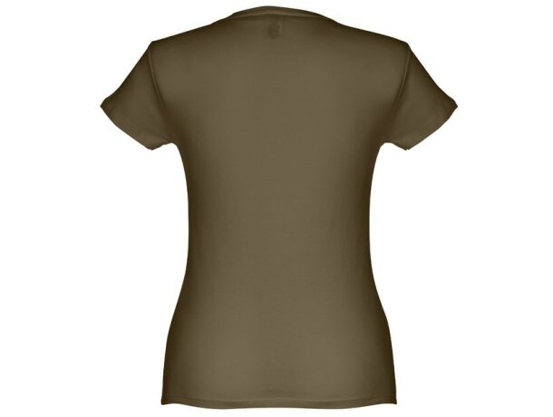 Camisetas manga corta THC Sofia 3XL para mujer algodón 100% 150 g/m2 Verde militar detalle 23