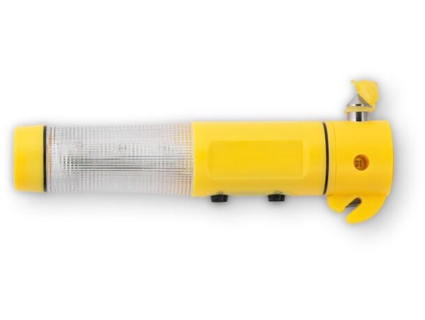 Martillo flashmer de emergencia con imán y cortador de cinturón Amarillo detalle 2