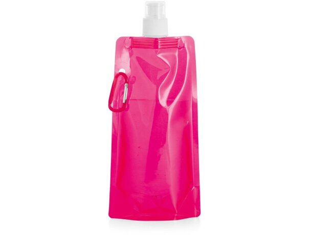 Botella Kwill plegable 460 mL para deportistas personalizada rosa